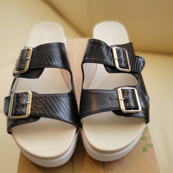 ILSE JACOBSEN BLACK LEATHER TULIP BUCKLE SANDAL New with Box EU40 - Picture 8 of 8